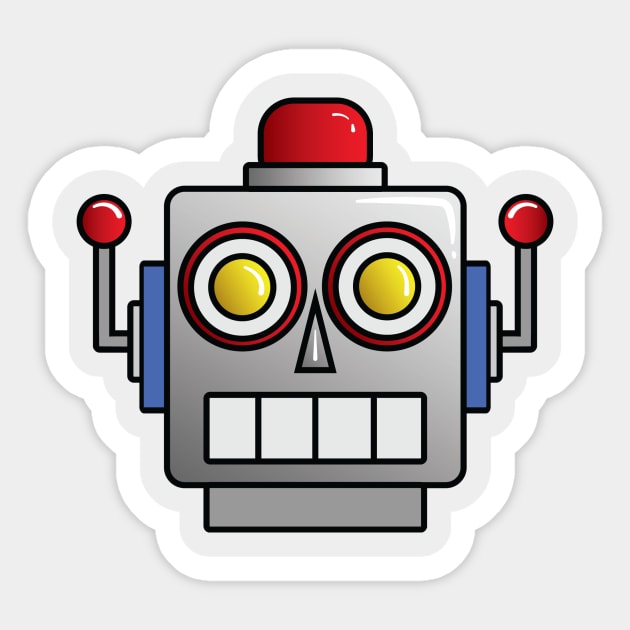 RPGBOT Robot Head Full Color Sticker by RPGBOT